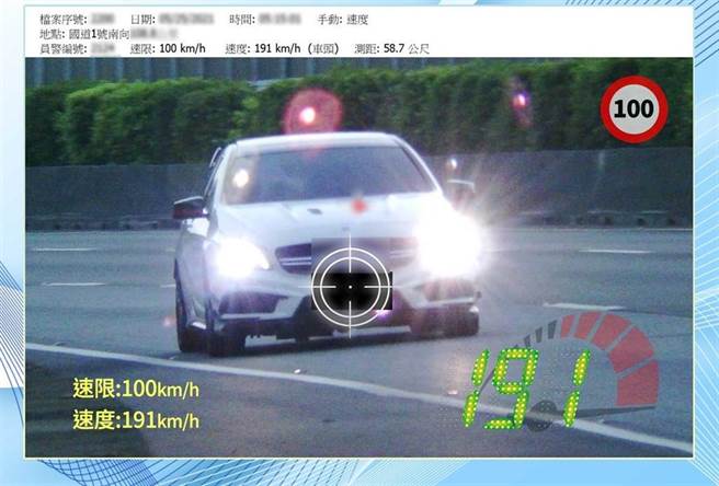 国道警贴出2张超速照片，劝诫驾驶别严重超速，却惨遭民眾反批，国道速限还停留在石器时代，国道警只抓超速不管内线龟速车。（翻摄脸书《国道公路警察局》）
