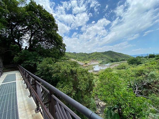 遠眺硫磺谷的地景(圖片：臺北市政府工務局大地工程處提供)