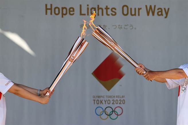 东奥在开幕日举行圣火抵达终点仪式。（美联社资料照）