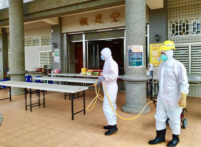 七股区公所澄清，确诊案15560是七股纳骨塔厂商，纳骨堂员工无确诊，纳骨塔已完成消毒。（市府提供／刘秀芬台南传真）