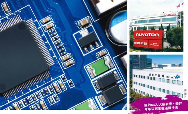 产业升级带动ＭＣＵ需求成长，国内厂商新唐、盛群订单满手，不过受到八吋晶圆代工供不应求的影响，涨价则势在必行。(图/先探提供)