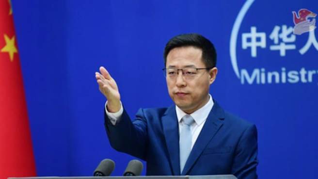 中國外交部發言人趙立堅說：中方在安克拉治不吃這一套，在天津更不會吃這一套。（中國外交部資料照）