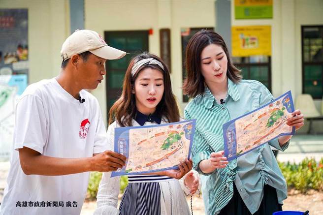 郭书瑶和张景岚郭书瑶和张景岚将带观眾了解高雄港湾的发展史。（三立提供）