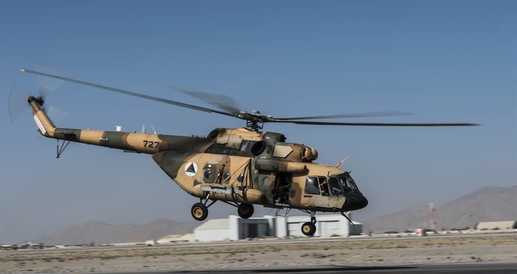 阿富汗国会议员警告，该国空军武力即将耗尽。图为阿富汗空军Mi-17直升机。（图／DVIDS）(photo:ChinaTimes)