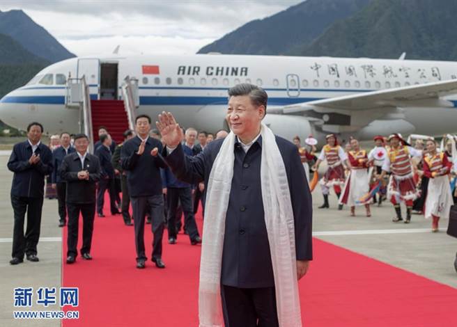 大陆国家主席习近平访问西藏后，传出中印边境将有新谈判。取自新华网