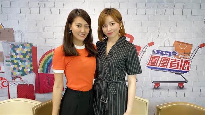 王瞳（右）跟顏晓筠上凤凰直播节目《大手牵小手》。（民视提供）