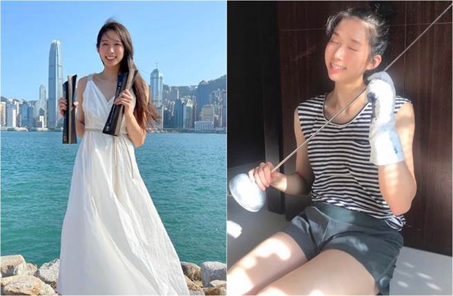 香港「击剑女神」江旻憓私照曝光，激似林志玲。(取材自江旻憓IG)