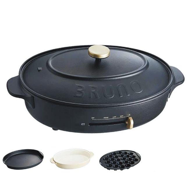 momo购物网的日本BRUNO椭圆形电烤盘，原价7850元，31日前特价5580元。（momo购物网提供）