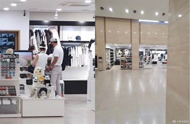 玄彬、孙艺真被拍现身商场约会。（图／翻摄自新浪韩娱微博）