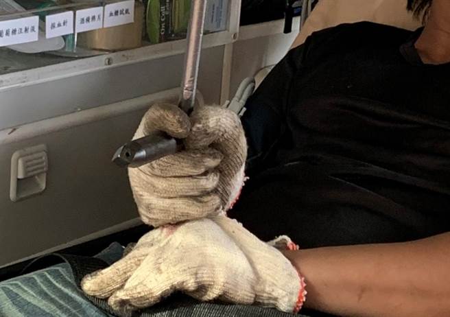 官田一间钢铁厂移工不慎被车床工具刺穿。（读者提供／刘秀芬台南传真）