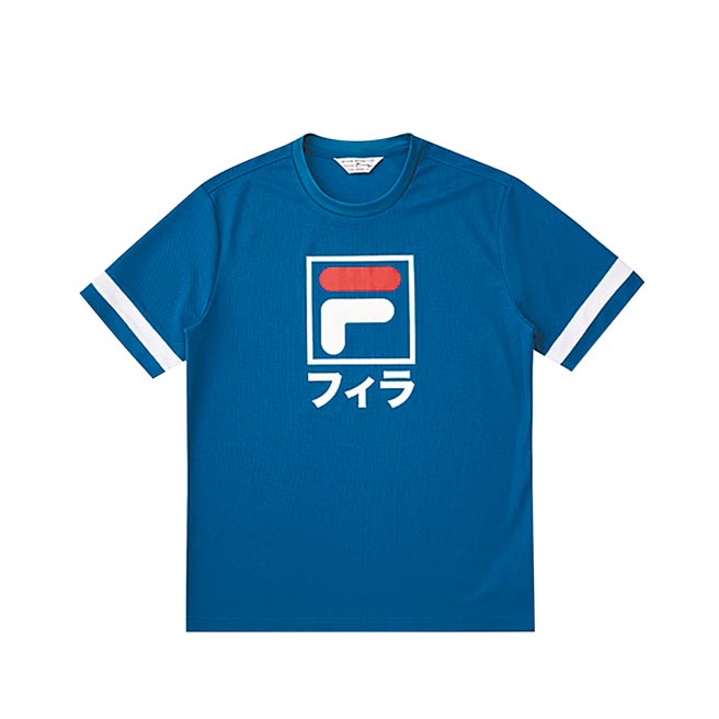遠百FILA短袖圓領T恤繽紛應援服，1680元。（遠百提供）