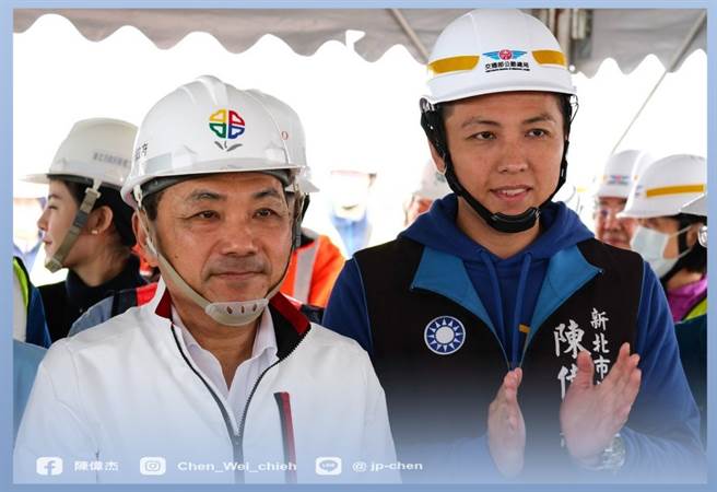 新北市市長侯友宜（左）、國民黨發言人暨新北市議員陳偉杰（右）。（圖／取自陳偉杰臉書）