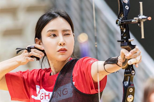 房思瑜之前在《全明星運動會2》射箭項目有亮眼表現。（房思瑜提供）