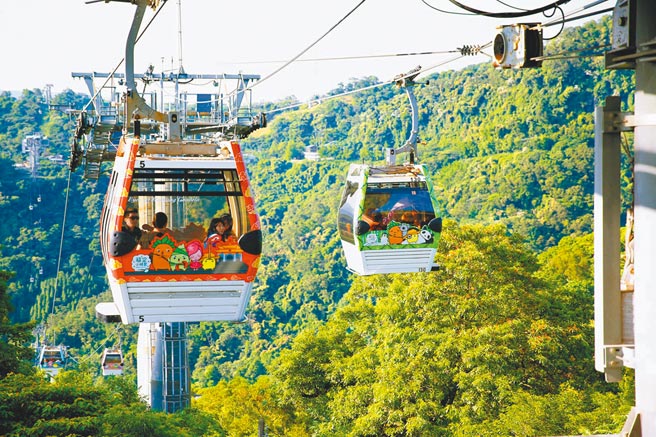 台北市儿童新乐园、猫空缆车及动物园将于8月1日重启营运。图为猫空缆车。（台北捷运提供／黄婉婷台北传真）