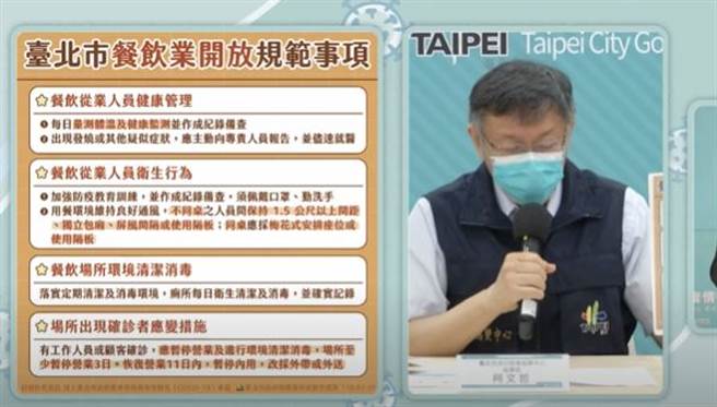 北市未來餐飲業若開放，市府訂規範事項。