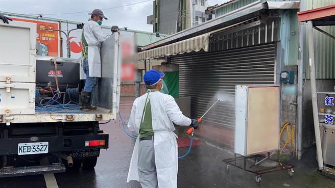 縣府派員前往相關地點清消。（嘉義縣政府提供／張亦惠嘉縣傳真）