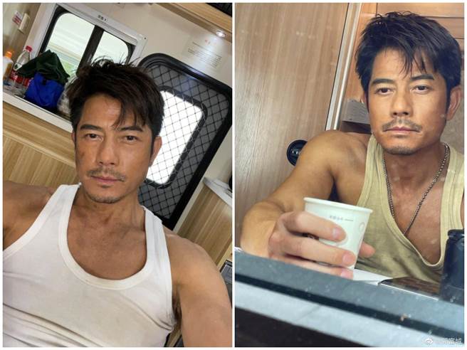 郭富城晒照曝光片中造型。（摘自微博）