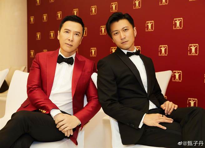 甄子丹（左）、谢霆锋主演《怒火》在大陆票房开红盘。（摘自微博）