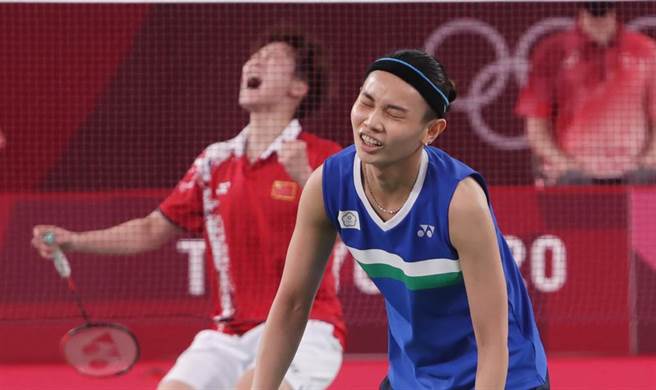 小戴在1日東京奧運決勝局惜敗，無緣羽球金牌，不過賽後台灣網友仍刷整排祝賀，展現超高風度。(季志翔攝)
