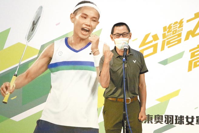 戴爸戴楠凯赛后受访直言，对手表现很好，很多死球都救起来，逼迫小戴失误多，整场给小戴打99分。（刘宥廷摄）