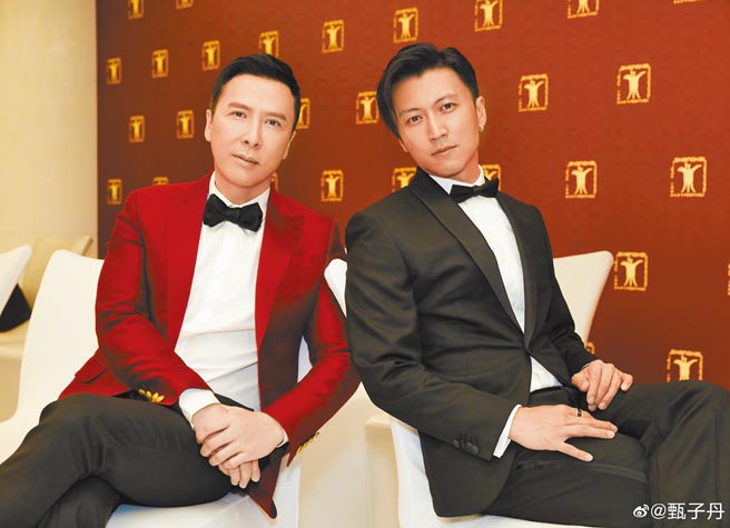 甄子丹（左）、谢霆锋主演《怒火》在大陆票房开红盘。（摘自微博）