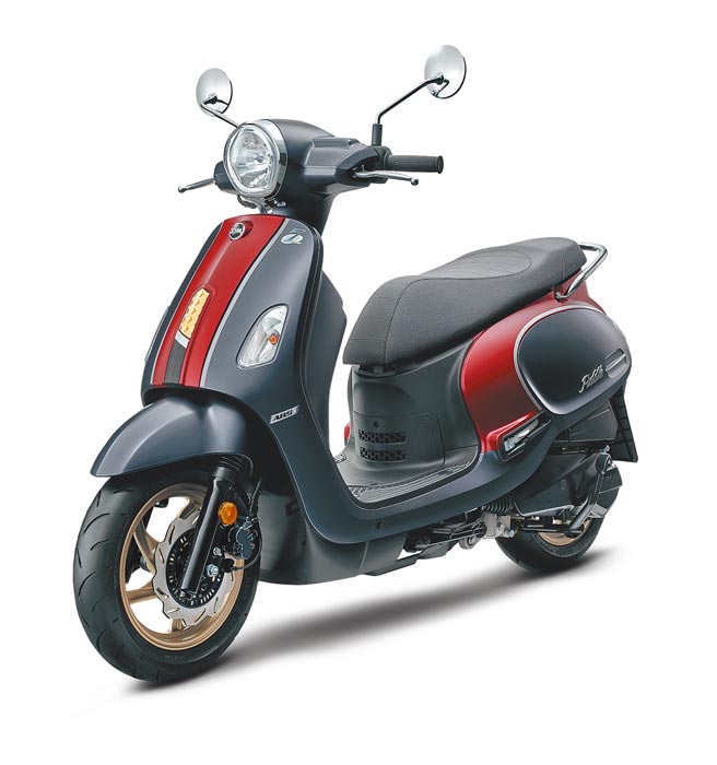 SYM Fiddle 125有多款车色选择，图为樱红烟钻车色。（三阳提供）