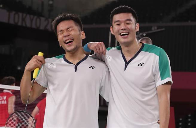 東奧羽球男雙金牌李洋與王齊麟（右）組合。（圖／季志翔攝）