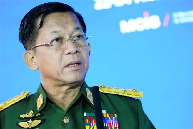 緬甸軍方領導人敏昂萊表示已經準備好與東協特使合作。（圖／路透社）