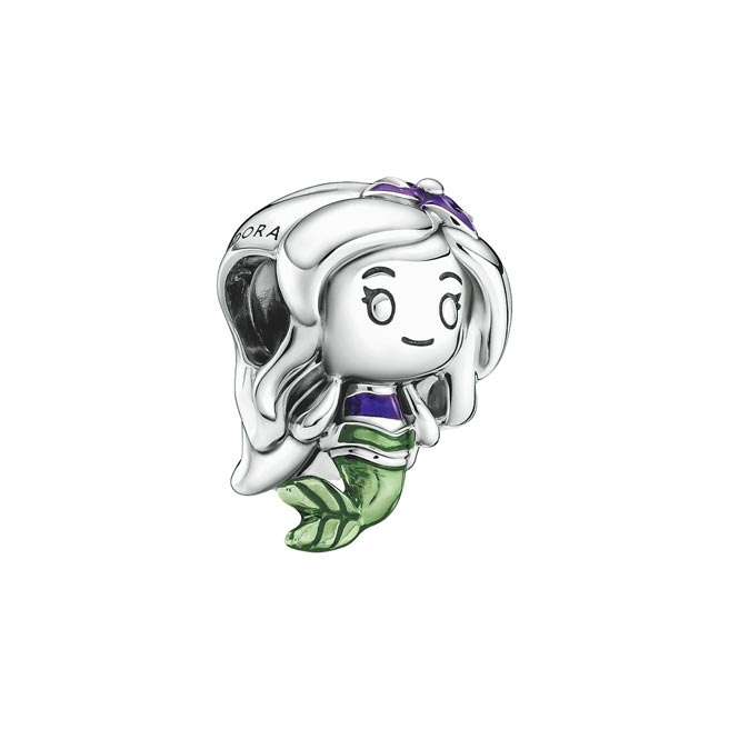 Disney x Pandora《小美人鱼》爱丽儿银饰，2080元。（PANDORA提供）