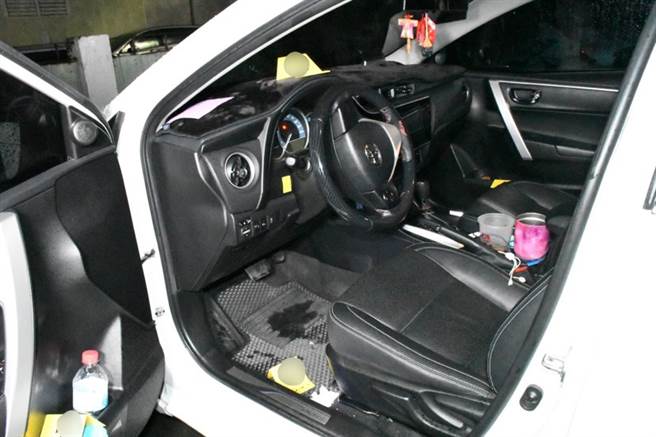 劉姓男子押走吳男的作案車輛。（警方提供）