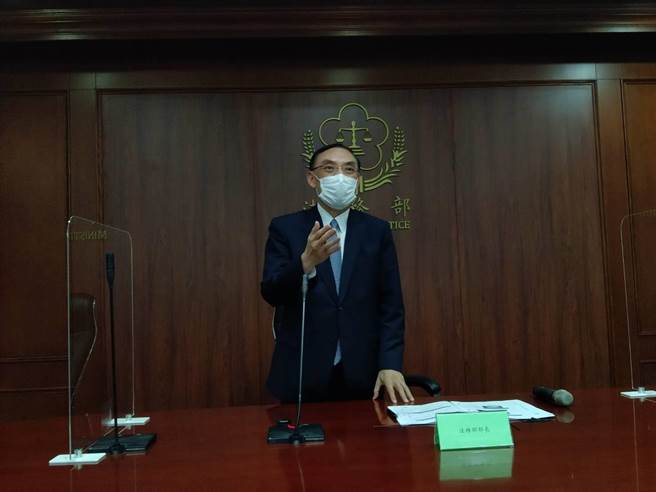 法务部长蔡清祥。（陈志贤摄）