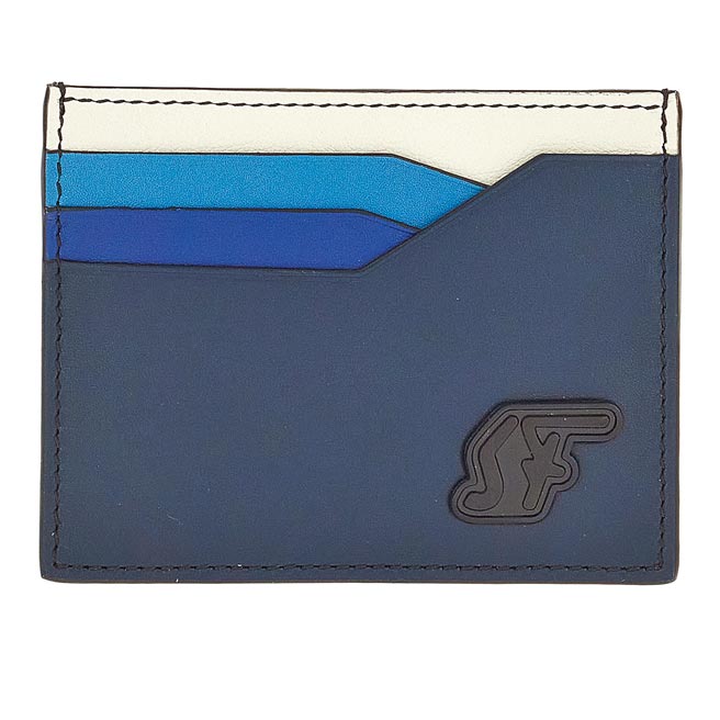 Ferragamo藍色漸層牛皮卡夾，1萬900元。（Ferragamo提供）