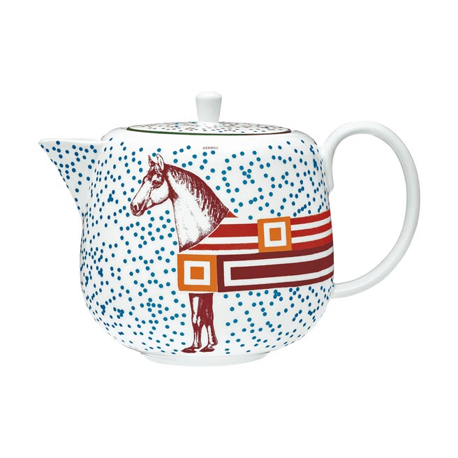 爱马仕Hippomobile系列餐瓷茶壶（6杯装），2万2230元。（爱马仕提供）