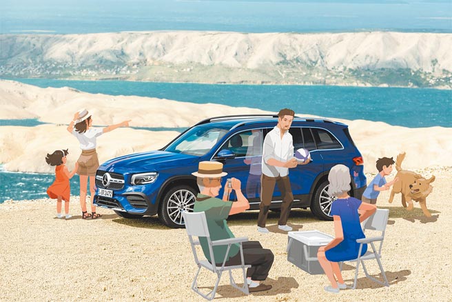 汽车品牌Mercede-Benz发表全新GLB 250七人座。（台湾宾士提供）