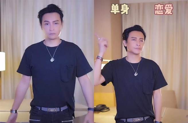 陈志朋拍影片，强调现在单身。（图／取自新浪娱乐）