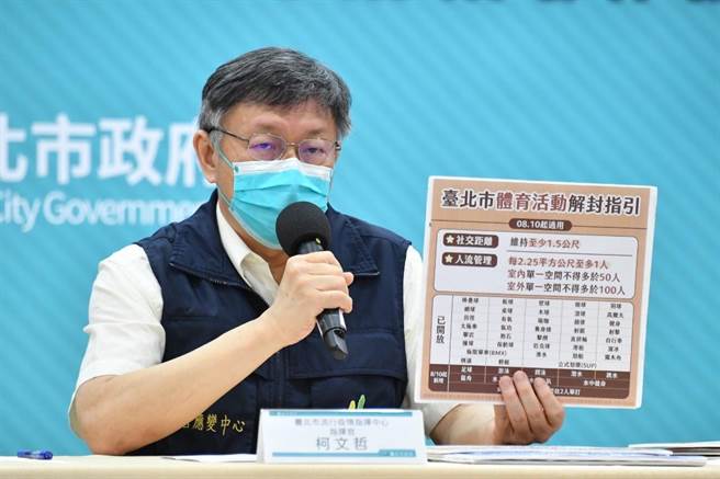 台北市长柯文哲。（台北市政府提供／张立勋台北传真）