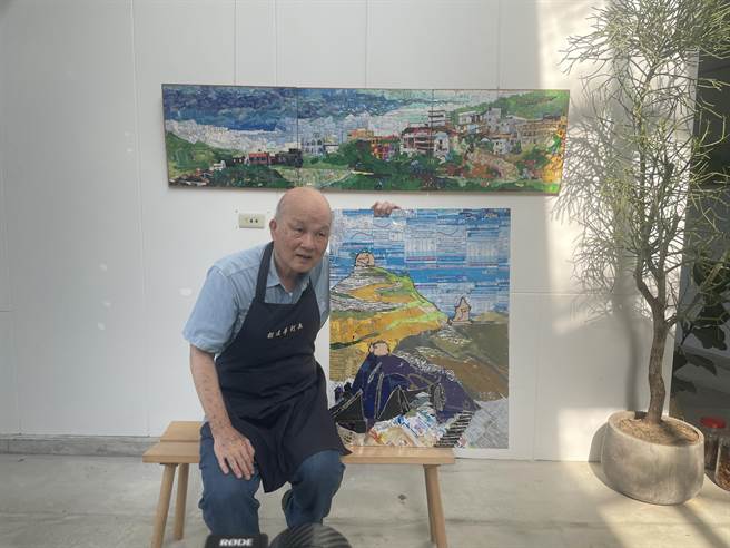 黄金博物馆举办矿山艺术季活动，邀请钉画艺术家胡达华拍摄主视觉创作故事影片。（黄金博物馆提供／叶书宏新北传真）