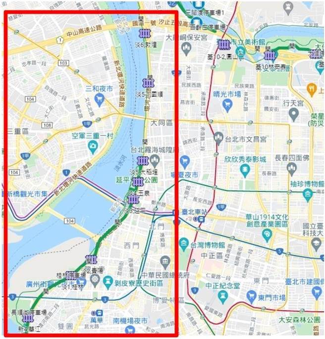 台北市7日8時起淡水河沿線疏散門只出不進。（台北市水利處提供／張立勳台北傳真）