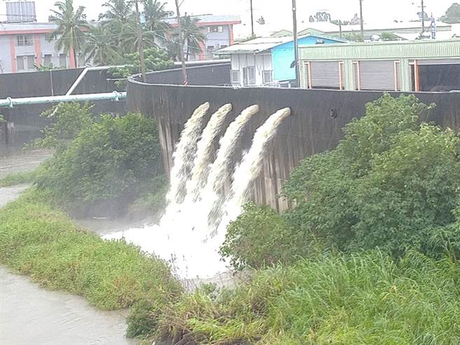 仁德港尾溝抽水站。（水利局提供／曹婷婷台南傳真）