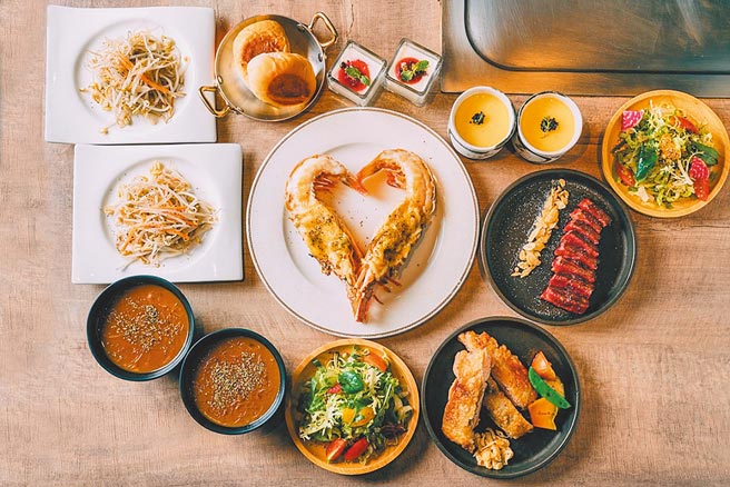 Global Mall南港車站店的好饈鐵板燒推出內用套餐享超值加價購，88元享香煎肩胛牛排或66元享香煎梅花豬排。（Global Mall提供）