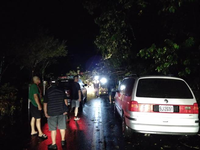 台8線東關路20.3K路樹倒塌，雙向無法通行。（和平分局提供／王文吉台中傳真）
