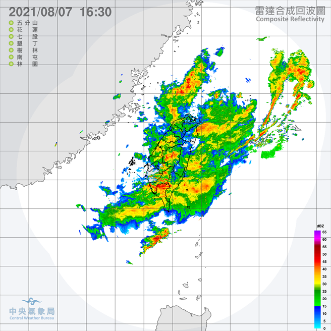 中央氣象局指出，受到熱帶性低氣壓和西南氣流影響，今（7日）風雨最強。(氣象局)