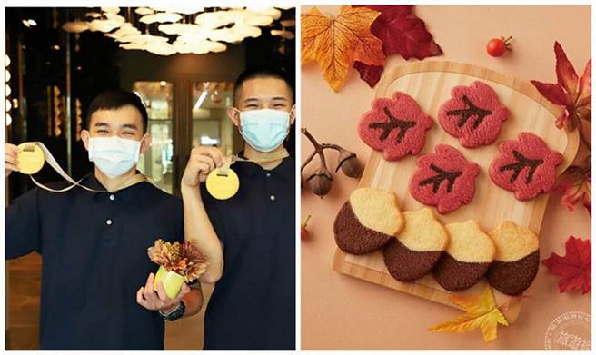 应景饼乾 金牌饼乾只送不卖 秋叶、橡果太可爱。（旅游经提供） 