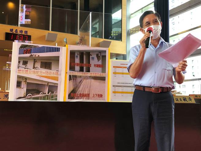 市议员吴敏济今天质询指出，台中场地、教练、升学「体育3缺」，要求权责单位应加以重视。（市议员吴敏济提供）