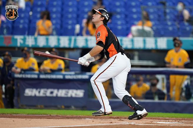 统一狮队林安可敲出2安打贡献3打点。（统一狮提供）