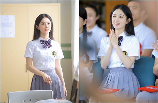 趙麗穎被讚少女感太狂。（圖／翻攝自微博）