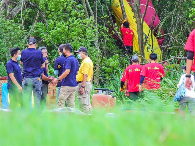 台东热气球传着火意外。（民眾提供／蔡旻妤台东传真）