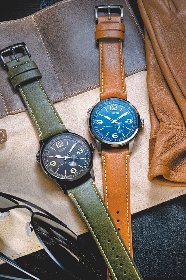 有着「比翼双飞」意涵的CITIZEN未来力量飞行表，1万1800元（左），1万800元。（CITIZEN提供）