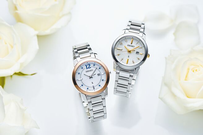 SEIKO在情人节主打两款Lukia女表，2万2500元（左）、1万9000元。（SEIKO提供）