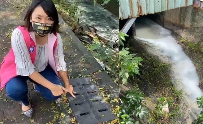 邱于軒除發現有「白色多瑙河」外，也指出人孔蓋尺寸不合等問題。（圖／摘自邱于軒臉書）